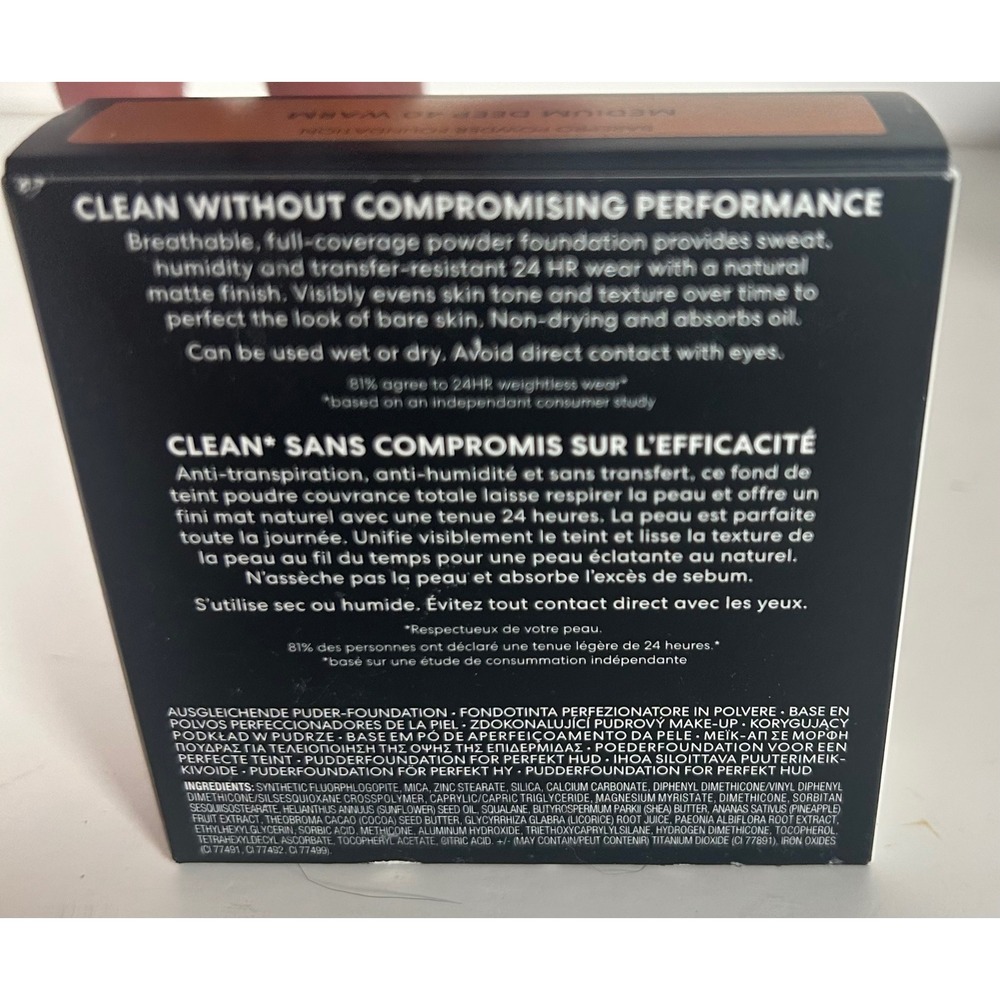 bareMinerals BAREPRO 24HR Wear Powder Foundation Medium Deep 40 Warm 8g 0.28oz - Picture 3 of 5